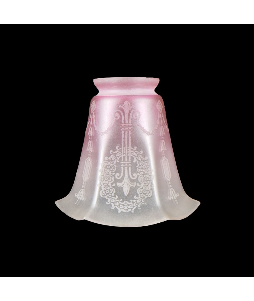 Pink Patterned Tulip Light Shade with 47mm Fitter Neck