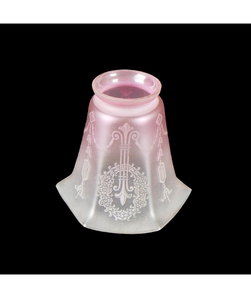 Pink Patterned Tulip Light Shade with 47mm Fitter Neck