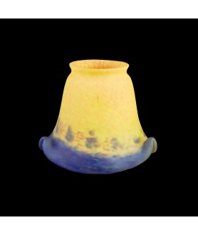 Orange to Blue Pate De Verre Tulip Light Shade with 54mm Fitter Neck