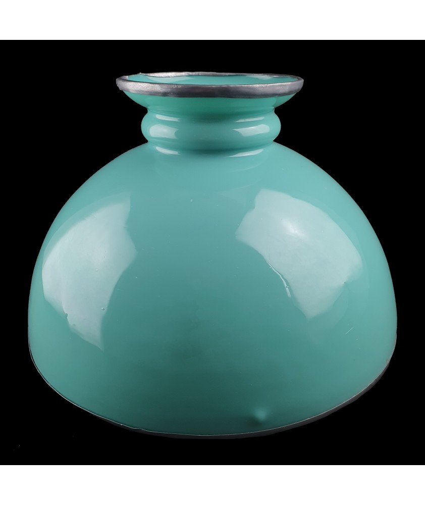Teal Oil Lamp Dome Shade with 295mm Base