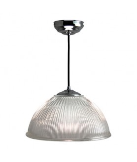 305mm Prismatic Dome Pendant with Chrome Finish