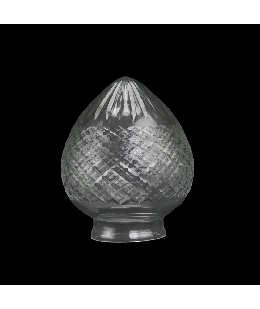 Cut Glass Acorn Light Shade with 57mm Fitter Neck