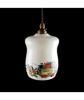 "Moving Van " Ceiling Light Shade with 30mm Fitter Hole (Shade only or Pendant)