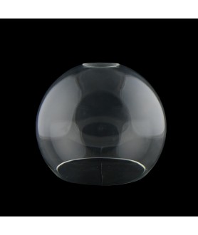 150mm Clear Glass Globe with 40mm Fitter Hole and 100mm Second Hole (Clear or Frosted)