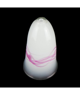 Internally Frosted Pink Patterned Tulip Shade with 14mm Fitter Hole 