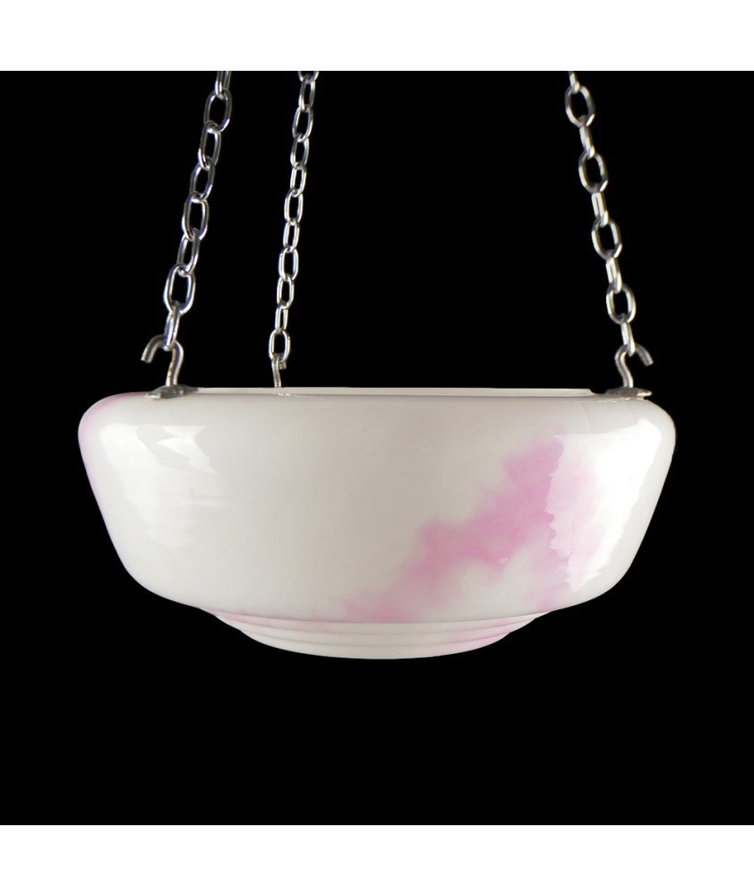 Pink and White Marbled Fly Catcher Shade complete with Parts