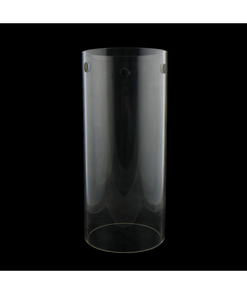 300mm Clear Cylinder Glass Shade with 3 Arm Fitting