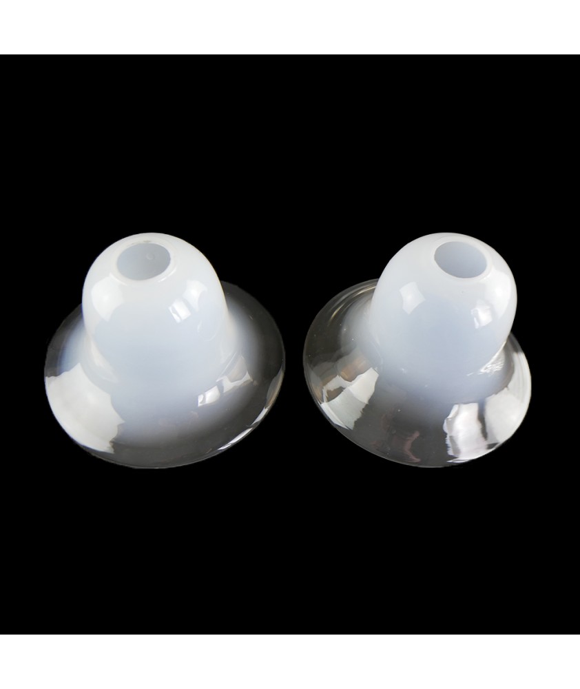 Pair of Opalescent Bell Shades with 30mm Fitter Hole