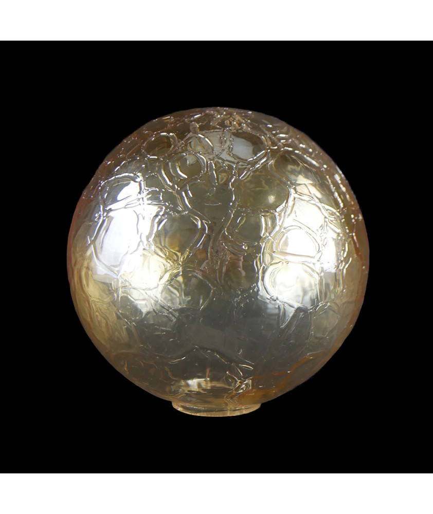 150mm Amber Crackled Globe with 40mm Fitter Hole