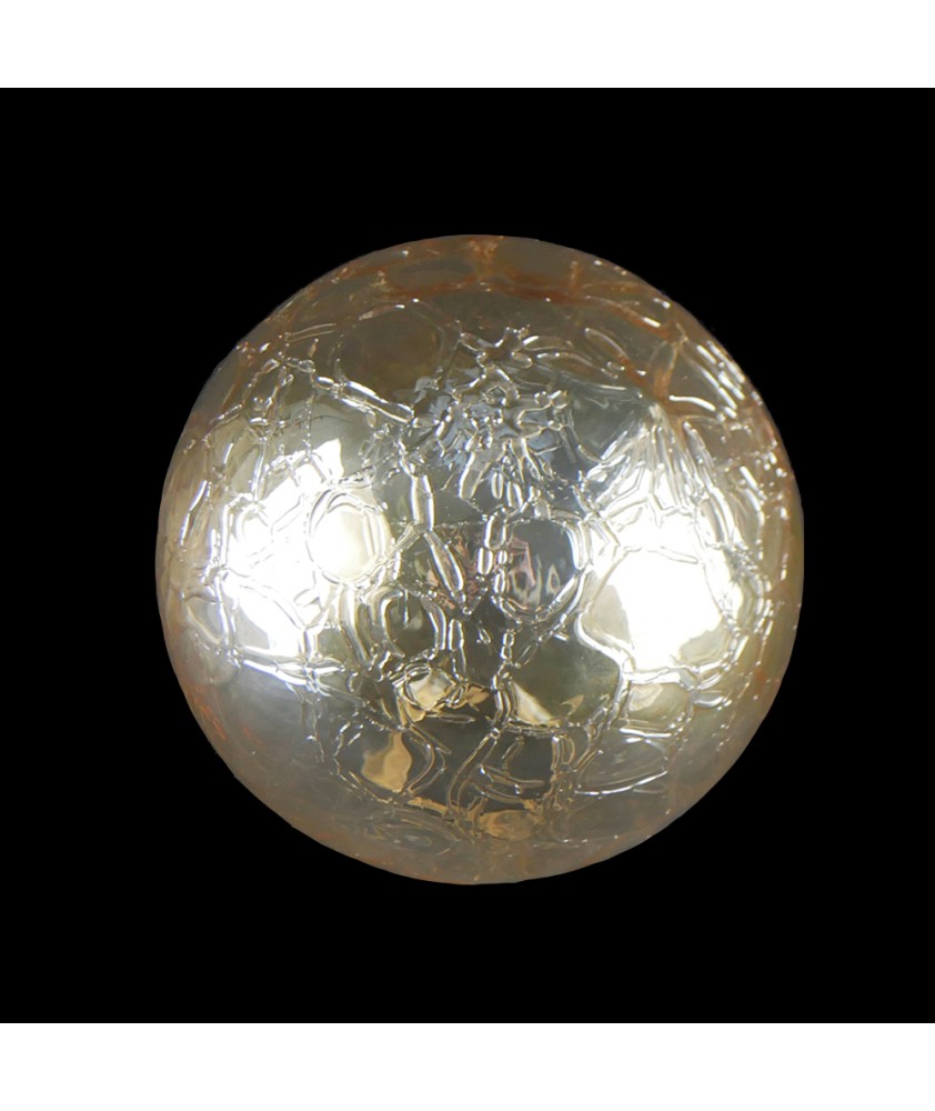 150mm Amber Crackled Globe with 40mm Fitter Hole