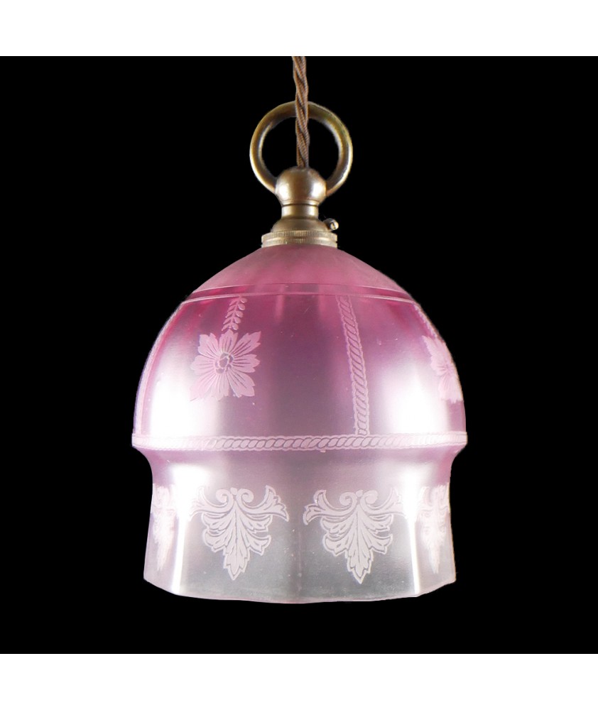 Complete Pendant with Cranberry Shade