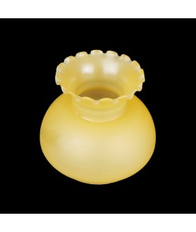 Small Amber Vesta Oil Lamp Shade with 90mm Base