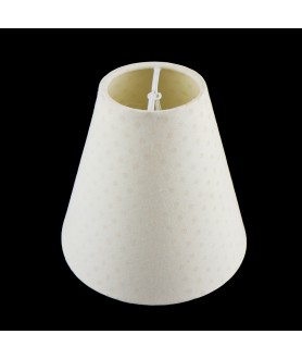 Cream Spotted Fabric Shade Suitable for Candle Bulbs