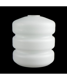 Ribbed Frosted Opal Bell Shade with 30mm Fitter Hole