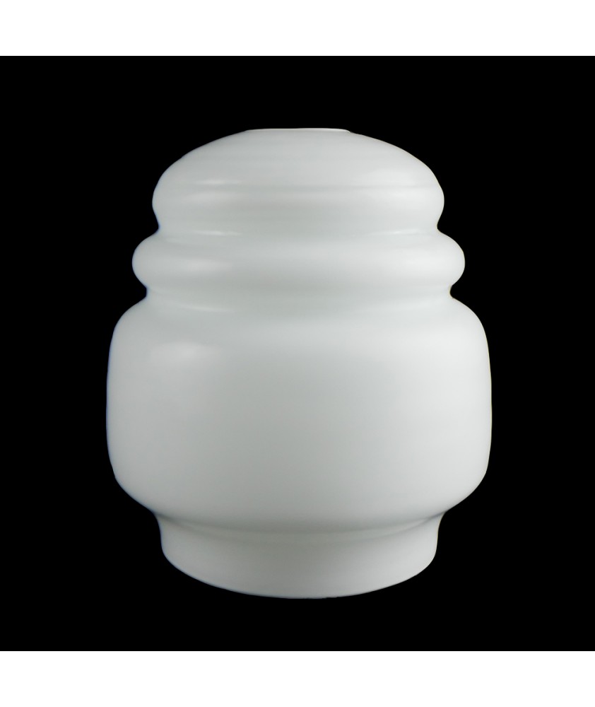 Opal Frosted Ribbed Bell Light Shade with 30mm Fitter Hole