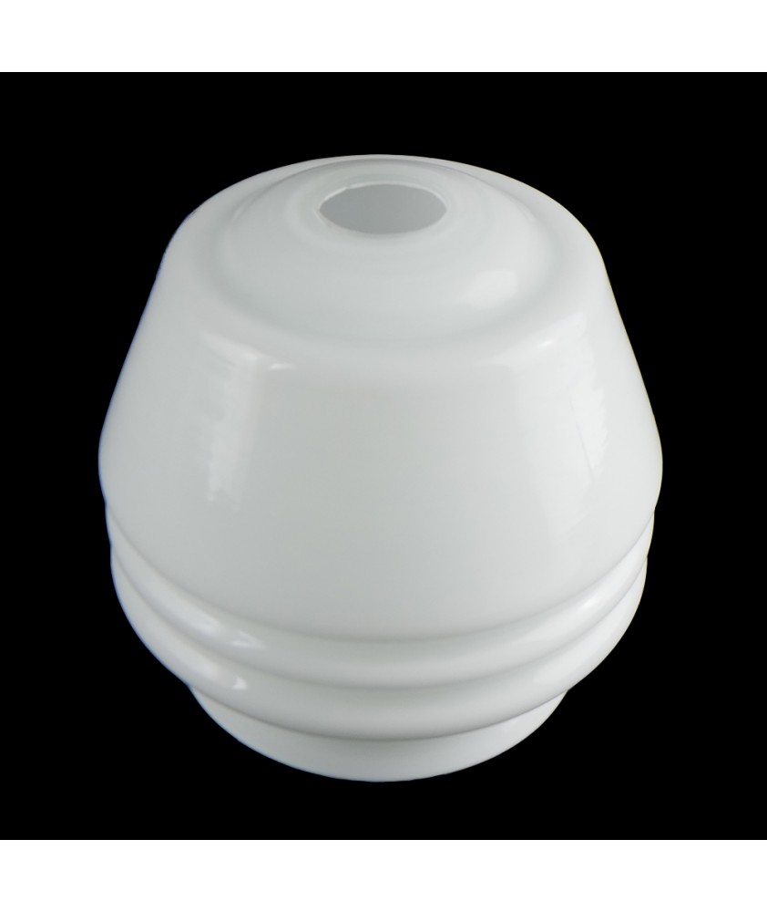 Ribbed Opal Ceiling Light Shade with 30mm Fitter Hole