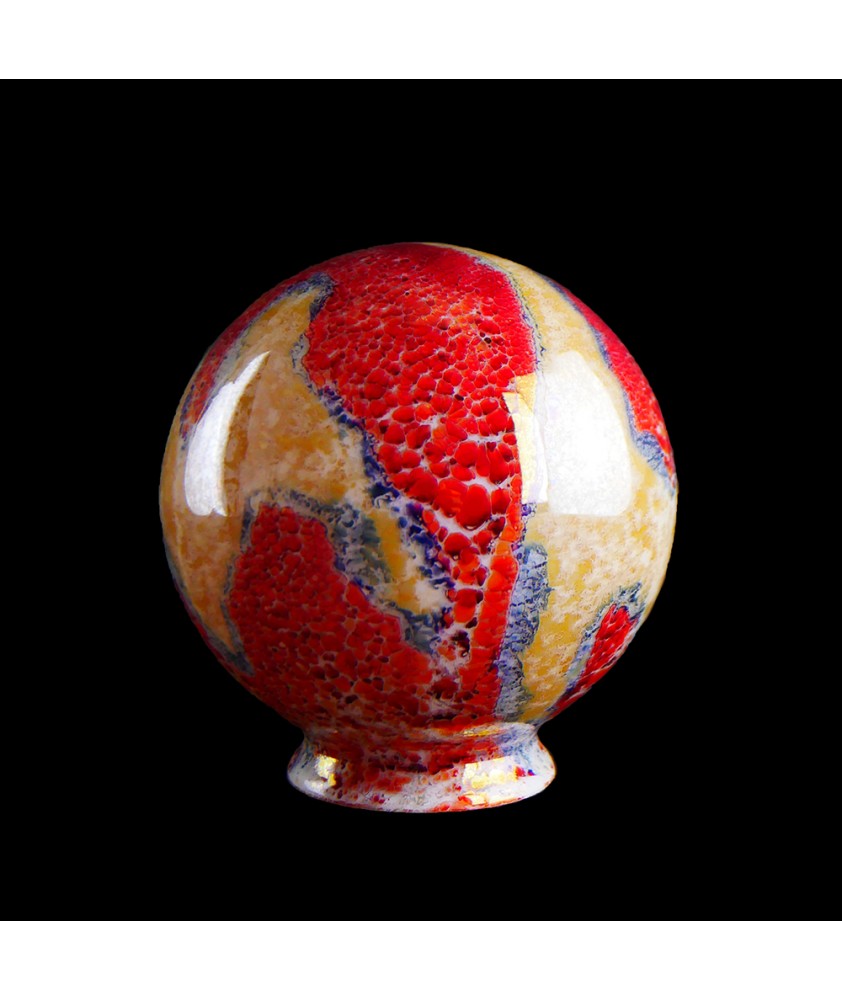 150mm Burnt Orange Marble Globe with 80mm Fitter Neck