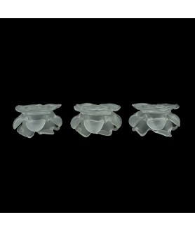 Set of 3 Original Satin Frilled Tulip Shades with 30mm Fitter Hole