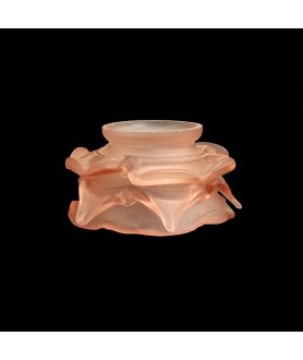 Small Pink Satin Frilled Tulip Light Shade With 57mm Fitter Neck