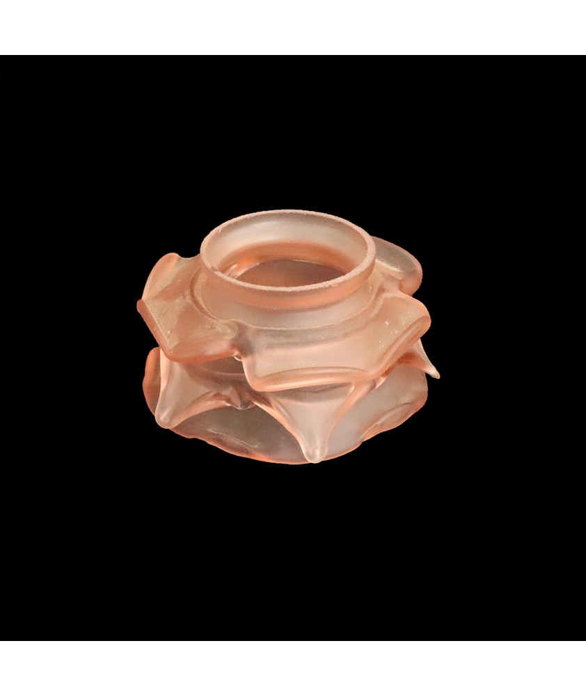 Small Pink Satin Frilled Tulip Light Shade With 57mm Fitter Neck