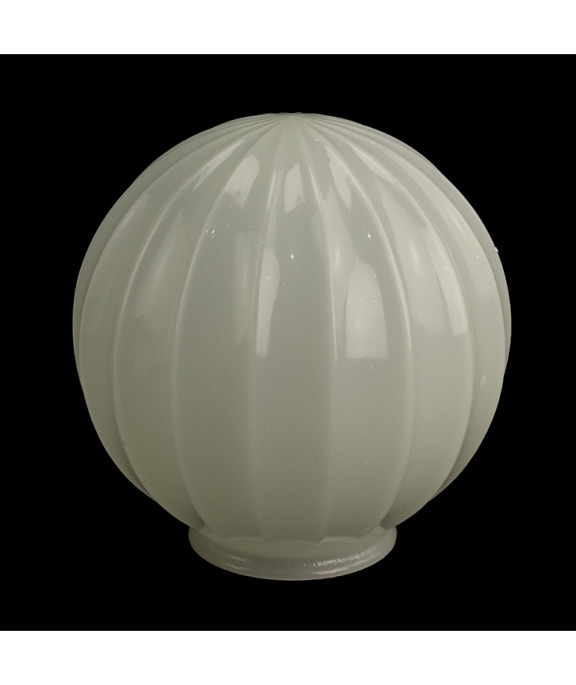 180mm Ribbed Opal Globe with 100mm Fitter Neck