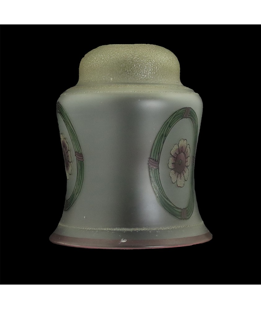 Hand Painted / Textured Tulip Shade with Cranberry Rim and 30mm Fitter Hole