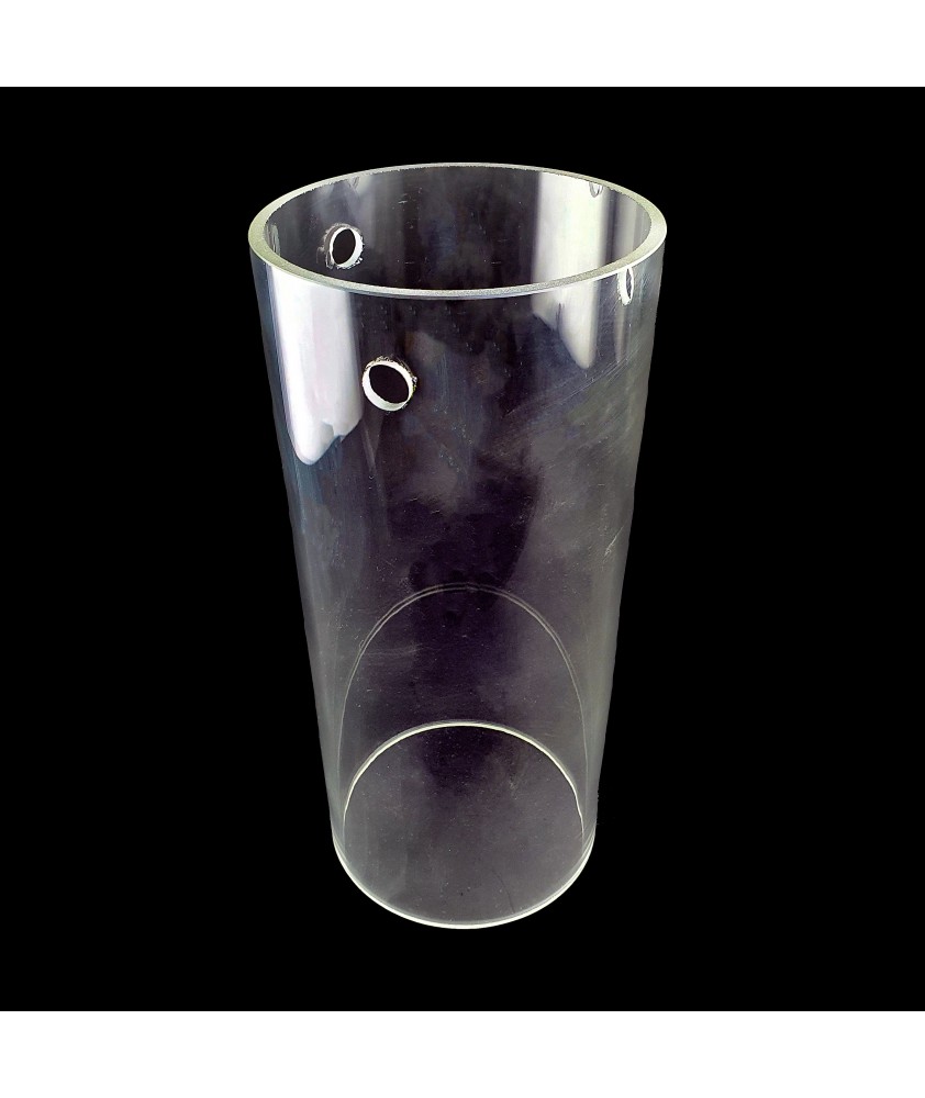 300mm Clear Glass Cylinder Shade with 135mm Diameter and 3 Hole for Fitting
