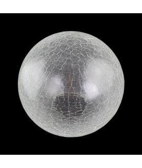 200mm Crackle Globe Light Shade With 80mm Fitter Hole (Clear or Frosted)