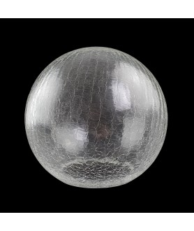 150mm Art Deco Crackle Globe Light Shade with 80-85mm Fitter (Clear or Frosted)