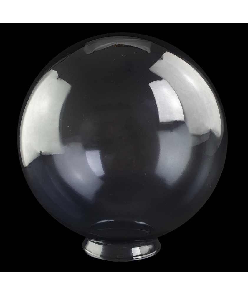 200mm Light Smoked Glass Globe Light Shade with 80mm Fitter Neck