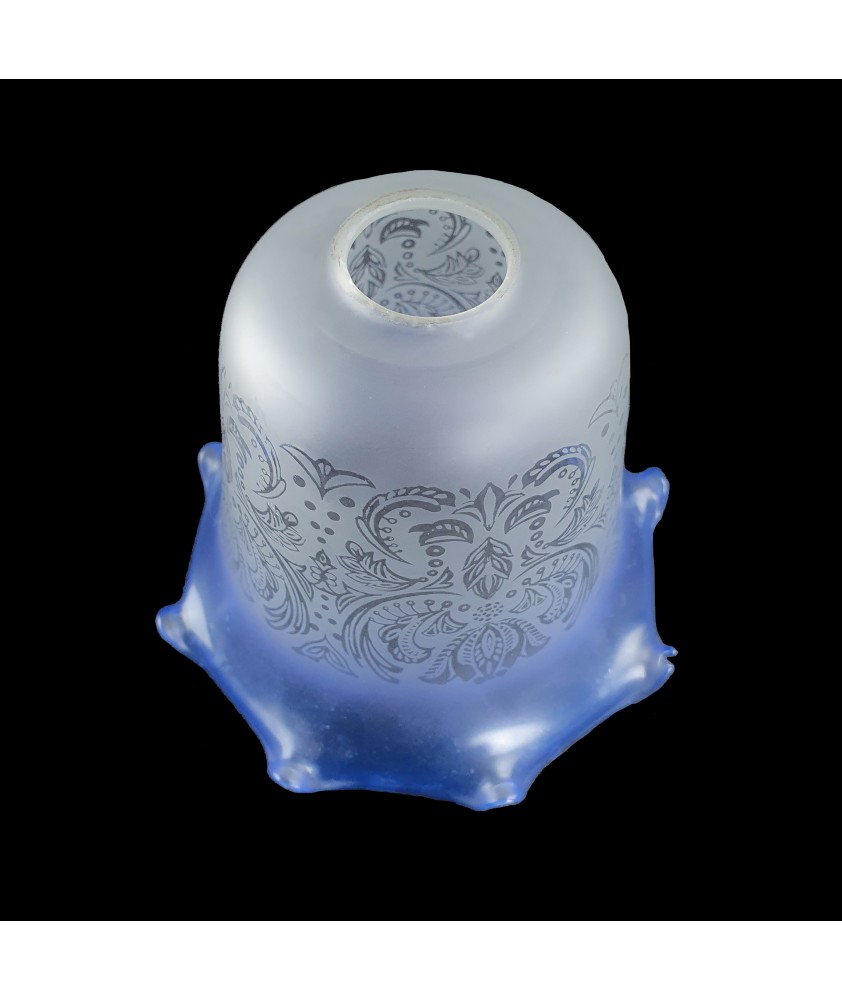 Christopher Wray Blue Tipped Tulip Shade with 30mm Fitter Hole