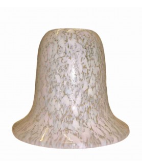 White Flakestone Bell Light Shade with 28mm Fitter Hole