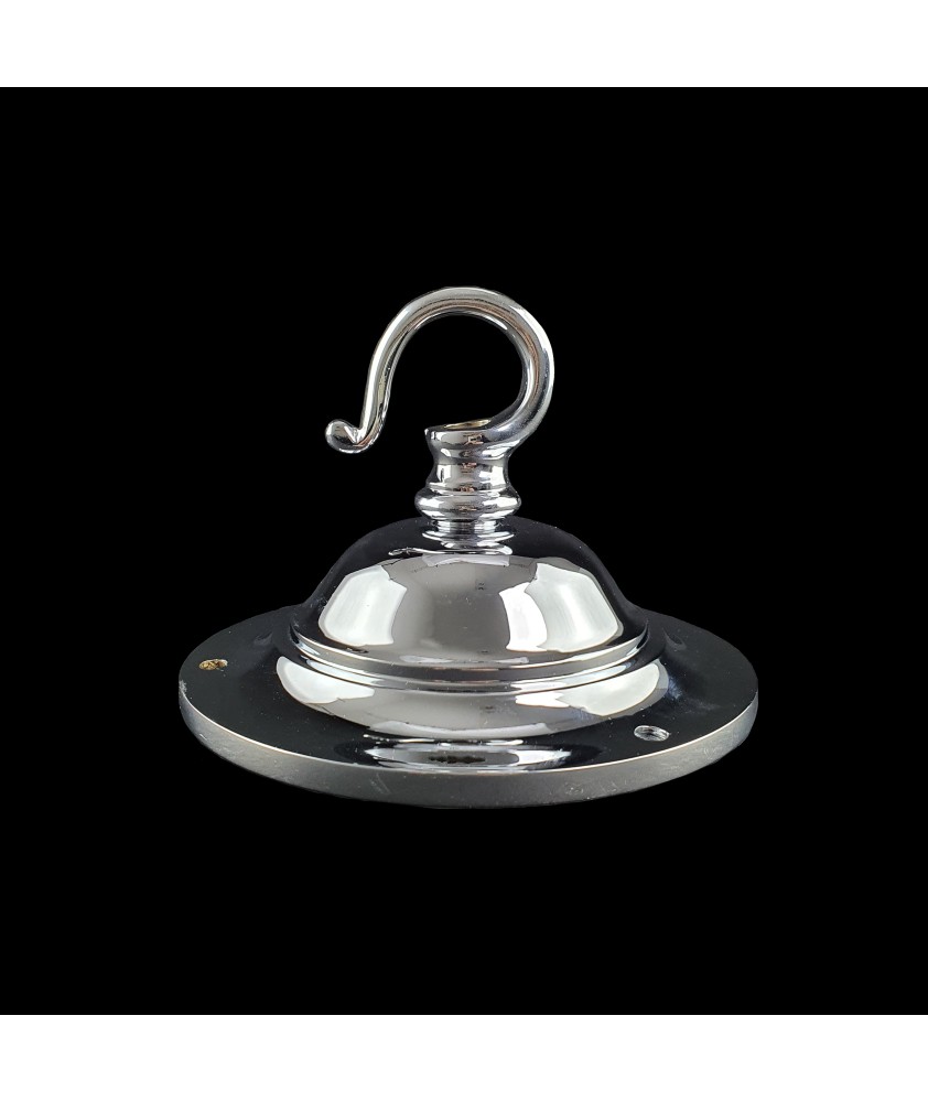 100mm Chrome Ceiling Plate with Heavy Duty Hook under 100kg