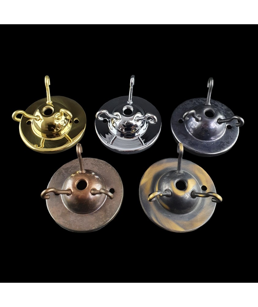 3 Hook Ceiling Plate in Various Finishes 