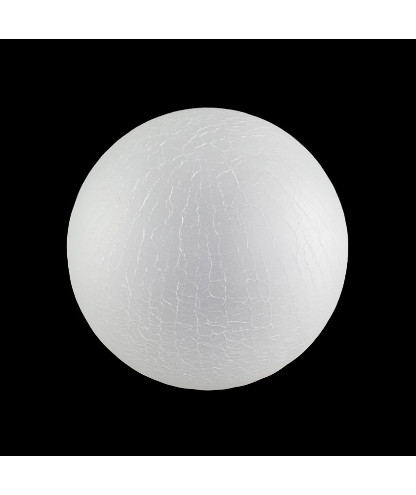 200mm Crackle Globe Light Shade With 80mm Fitter Hole (Clear or Frosted)