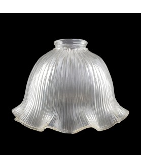 260mm Diameter Frilled Holophane Tulip Light Shade with 80mm Fitter Neck