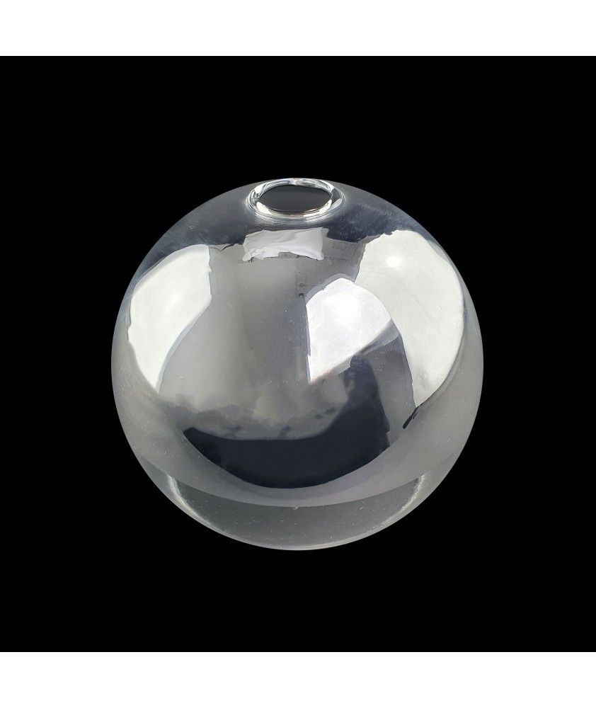100mm Clear Globe part Mirrored with 18mm Fitter Hole and 75mm Second Hole