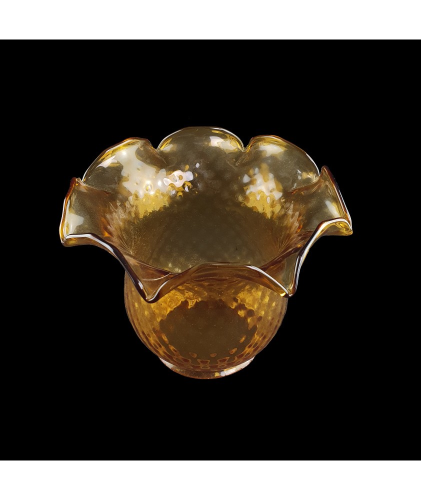 Amber Textured Patterned Oil Lamp Shade