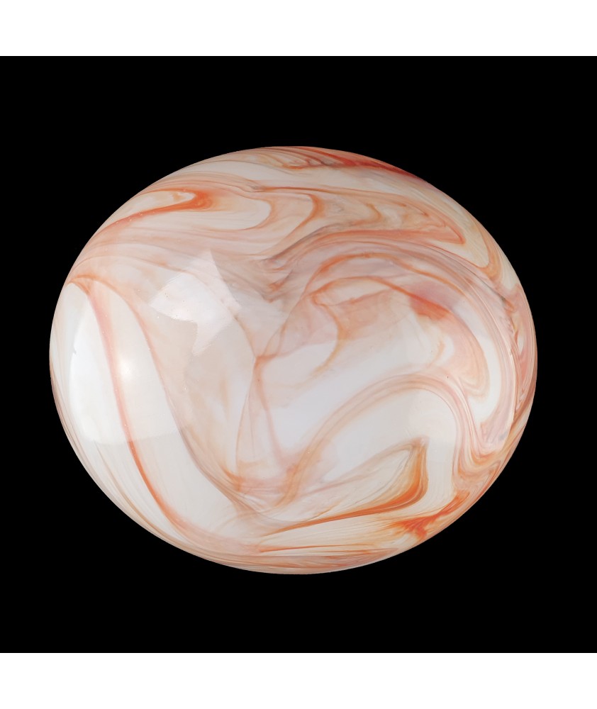 Orange Marbled Pan Drop Ceiling Light Shade with 195mm Opening