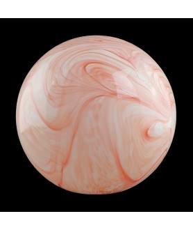 250mm Christopher Wray Orange and Cream Marble Globe with 110mm Fitter Hole