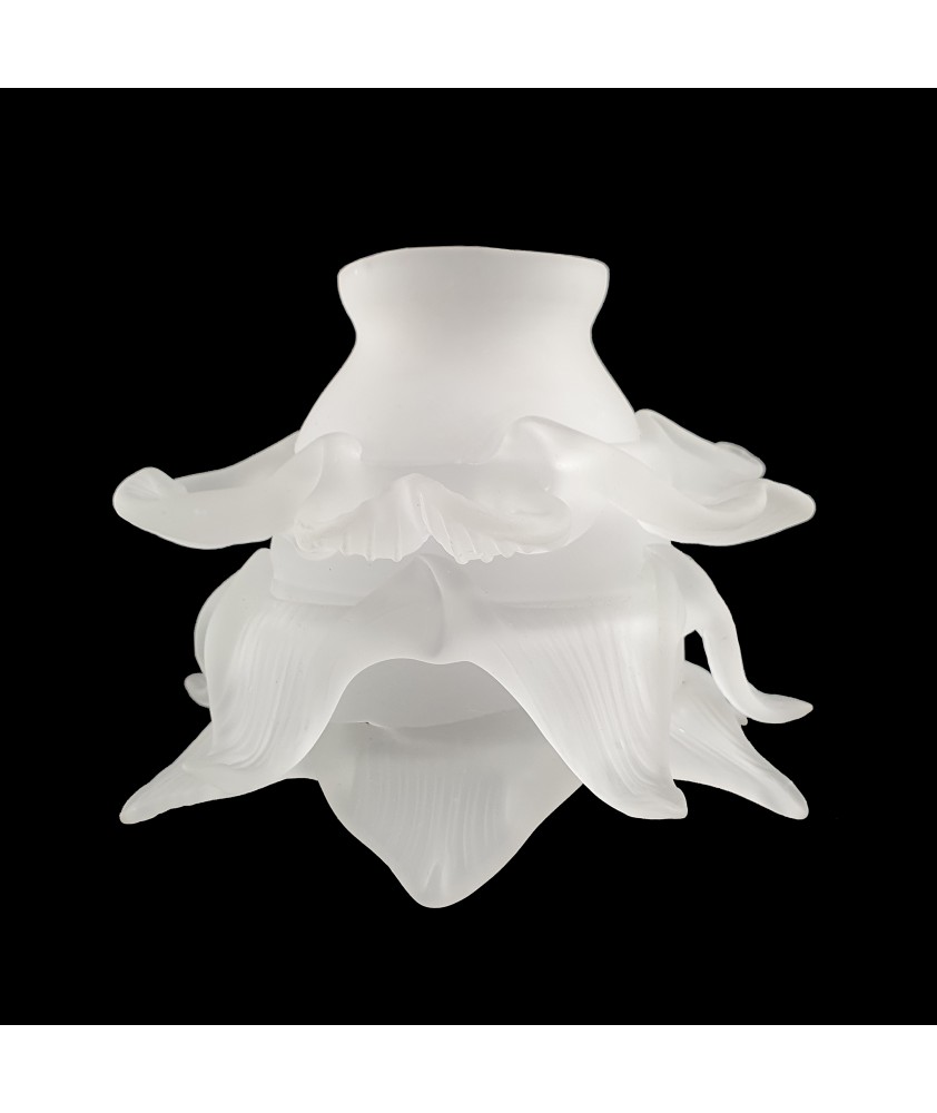 Large Satin Frilled Tulip Light Shade With 57mm Fitter Neck