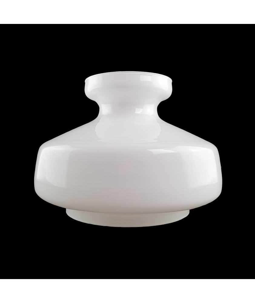 White Vintage Oil Lamp Vesta Shade with 150mm Base