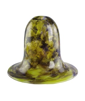 Yellow, Green and Purple Pattered Vaseline Tulip Light Shade with 30mm Fitter Hole