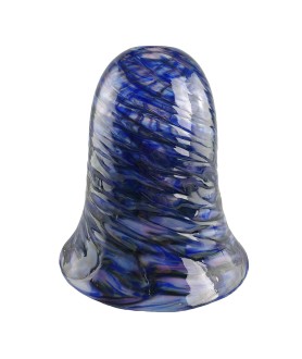 Blue, Purple and Pink Swirl Pattered Vaseline Tulip Light Shade with 30mm Fitter Hole