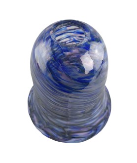 Blue, Purple and Pink Swirl Pattered Vaseline Tulip Light Shade with 30mm Fitter Hole