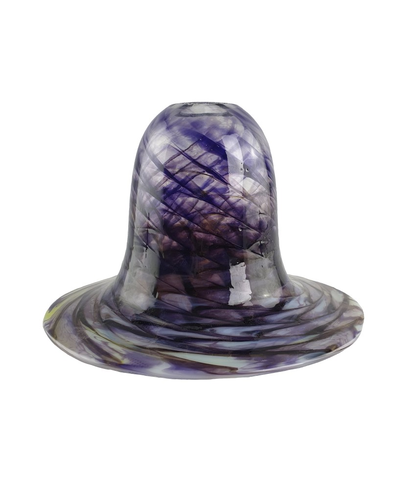 Purple Swirl Vaseline Bell Light Shade with 30mm Fitter Hole