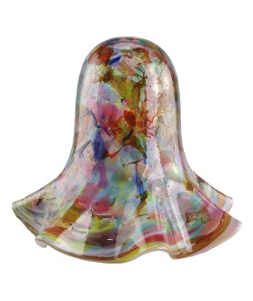 Multi Coloured Frilled Vaseline Tulip Light Shade with 30mm Fitter Hole