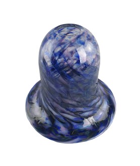 Blue Swirl Vaseline Tulip Light Shade with 30mm Fitter Hole
