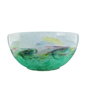 Monart Glass Bowl in Green / Blue