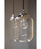 200mm Clear Jar Light Shade with 80mm Fitter Neck